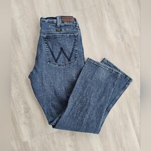 Mens Wrangler Blue Straight-Leg Jeans Size 32x30